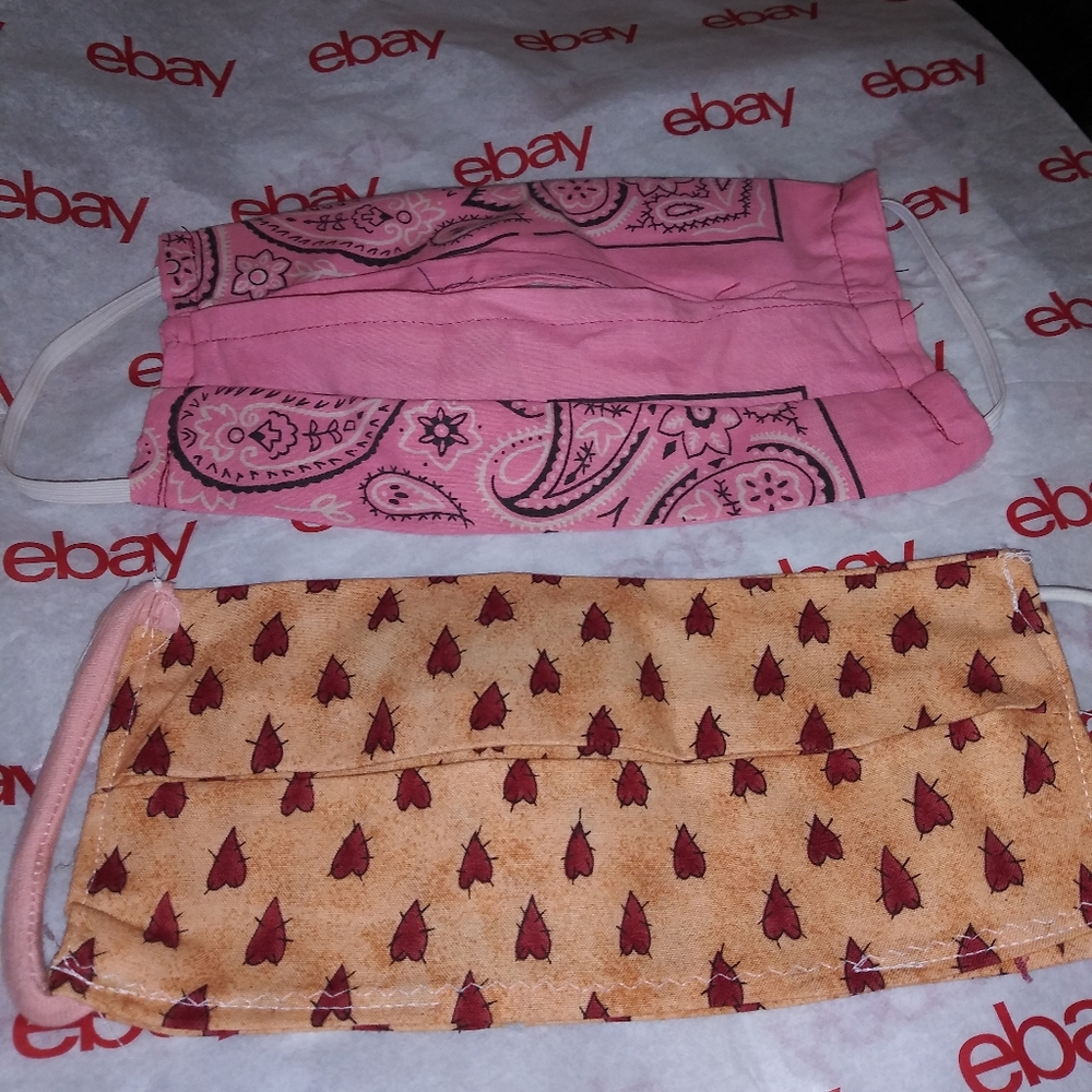 1 Filtered + 1 Unfiltered CLOTH Face Mask BANDANAS - Picture 2 of 8